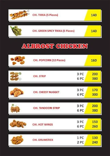 Albaik Albrost menu 