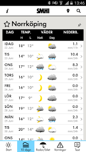 SMHI Väder screenshot 1