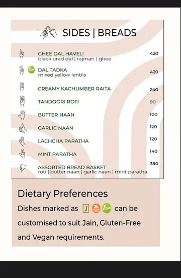 Ishaara menu 