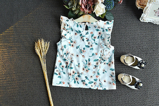 Title 8, Two-piece baby girl loose shorts set. Comfortab...