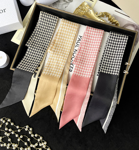 Title 16, Thin and long silk scarf, arm bag ribbon, hair ...