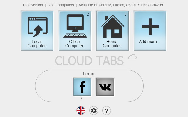 Cloud Tabs chrome extension