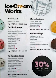 Ice Cream Works menu 1