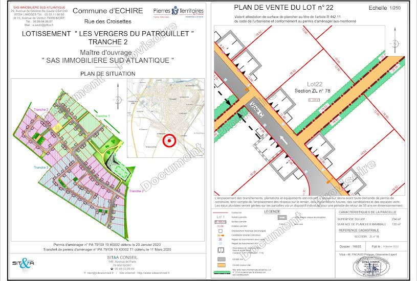  Vente Terrain à bâtir - à Échiré (79410) 