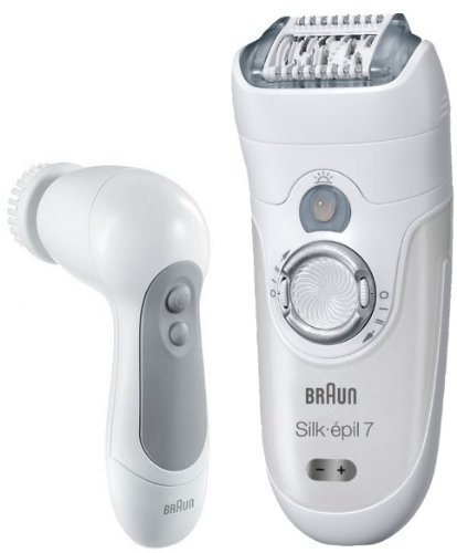 Braun Silk-épil 7 SkinSpa 7569 - Epilatore cordless Wet & Dry con 6 extra + Spazzola esfoliante per il viso