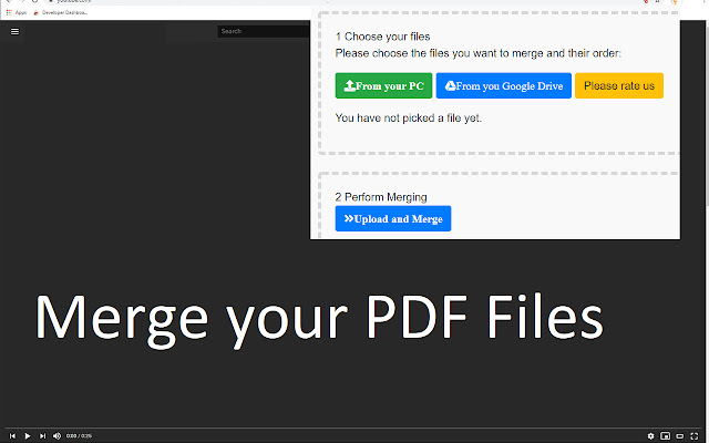 Merge PDF chrome extension