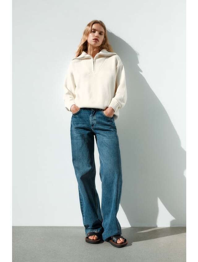 お値下け不可！ZARA*新品* ジッパー付きニットセーター S