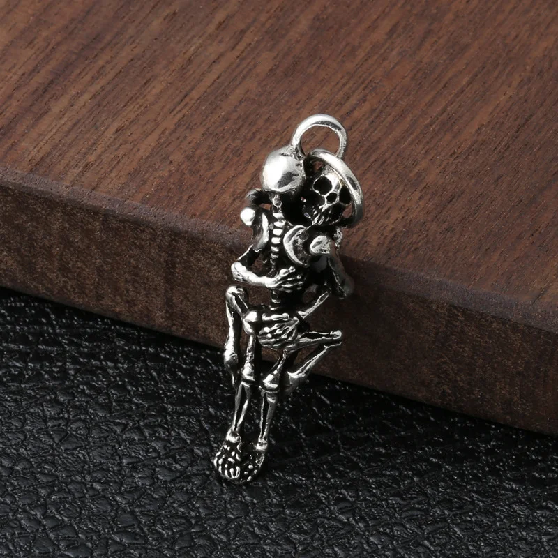 Retro Schedel Hanger Rock Punk voor Heren en Dames, Vintage Stijl, Opvallende Ketting, Ideaal voor een Stoere en Persoonlijke Look