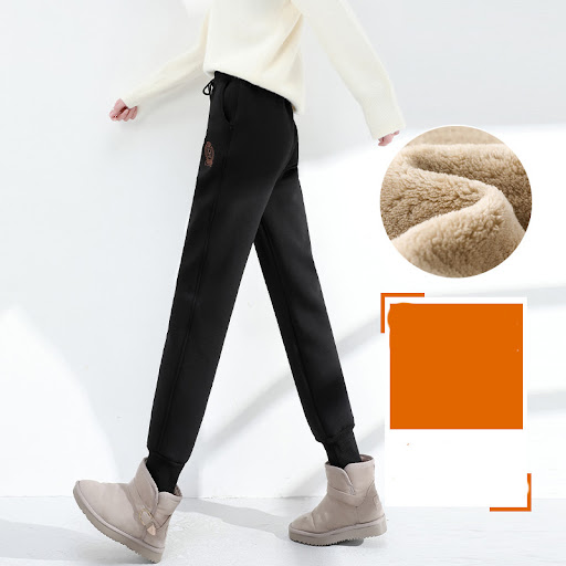 Title 11, Womens Plus Velvet Thick Loose Casual Pants of...