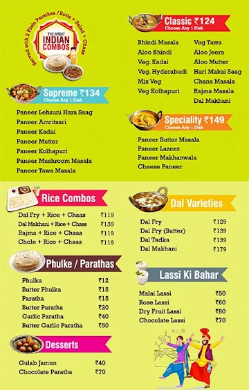 Paratha Zone menu 