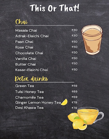 Chai Vibes Cafe menu 