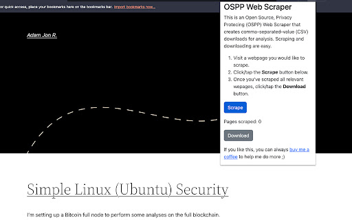 OSPP Web Scraper