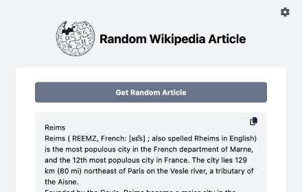 Random Wikipedia Article small promo image