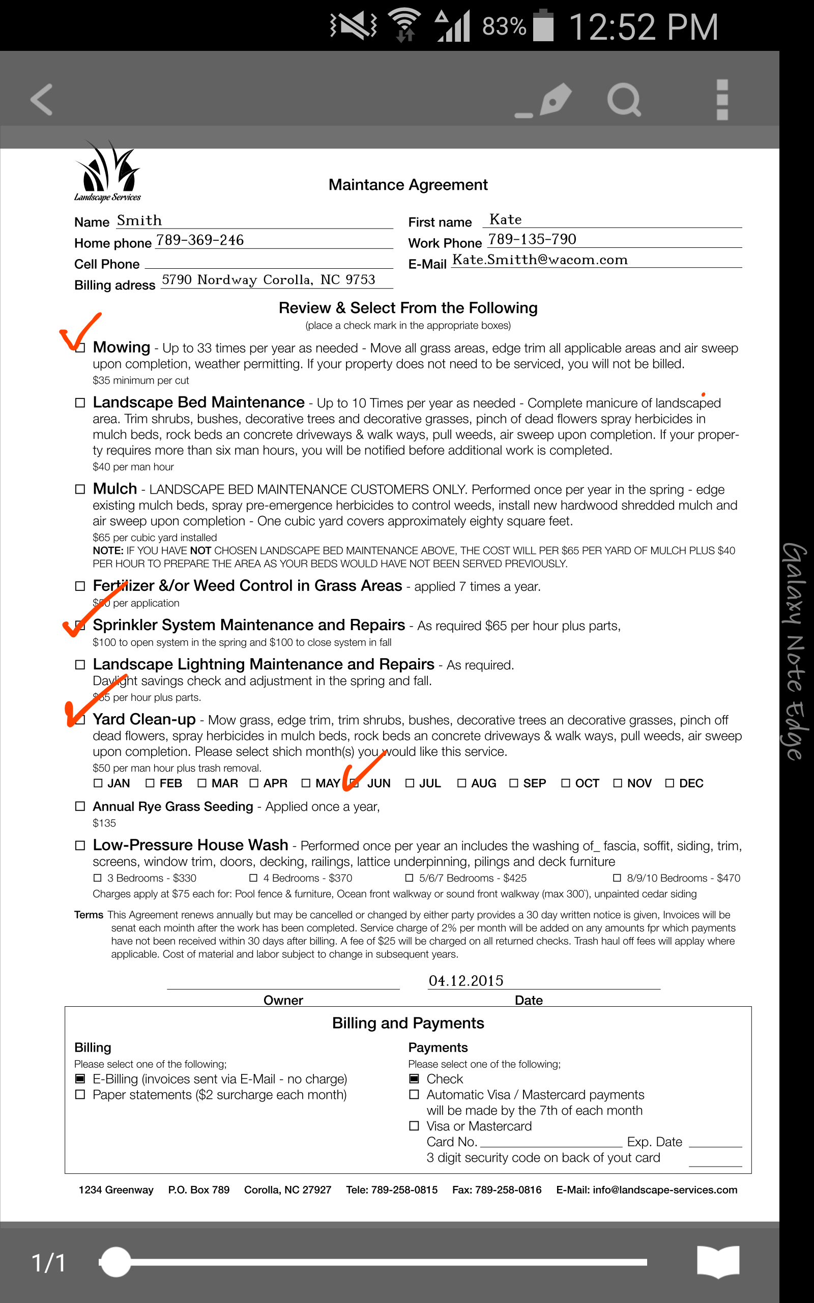 Android application sign pro PDF screenshort