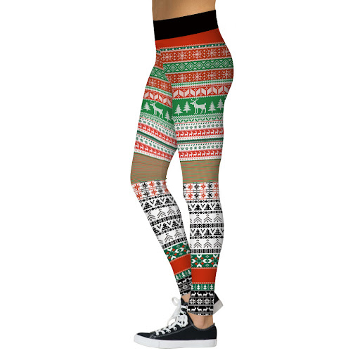 Title 3, Christmas printed sports leggings with a high w...