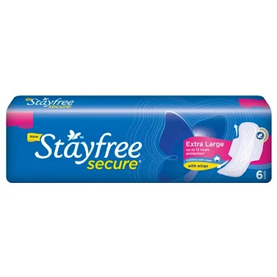 Stayfree Sanitary Pads - Secure Xl Cottony Soft - 6 pads