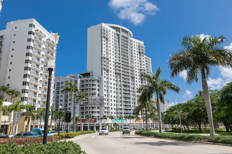 Aerial view of Hollywood Circle, a prime located, 25-storey mixed-use real estate project in vibrant Downtown Hollywood, Florida. Picture: PAM GOLDING INTERNATIONAL