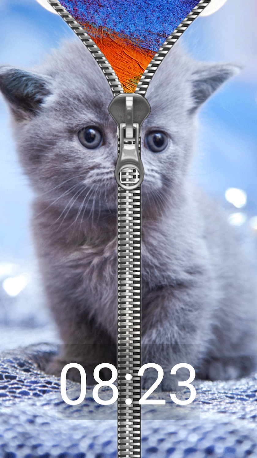 Cat Zipper Lock Screen Screen 1