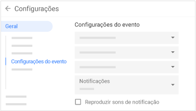 Gerenciar notificações de eventos