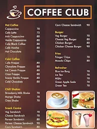 Coffee Club menu 1