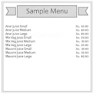 J.P Fruit Juice & Shakes menu 1