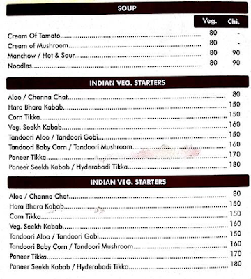 Vaibhav Cafe menu 