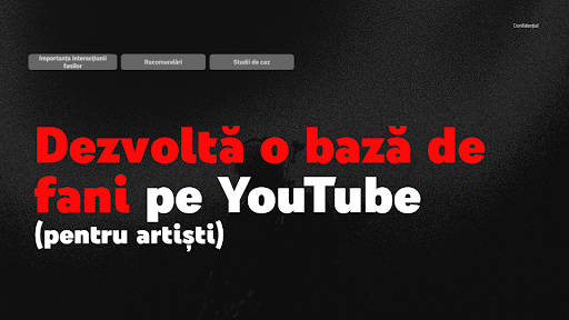 Dezvoltă o bază de fani pe YouTube (două pagini)