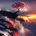 Sakura and Smoke Live Wallpaper