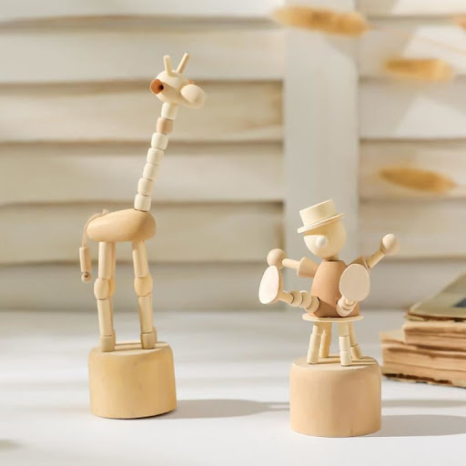 Title 5, Wooden Small Animal Mini Desktop Decoration, Cr...