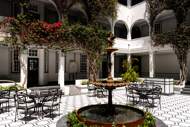 The Winchester Hotel courtyard.