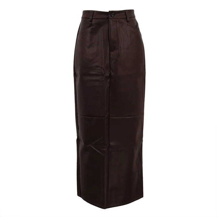 Jupe fourreau rétro en similicuir PU, coupe slim, élégante et féminine, parfaite pour le bureau ou les soirées, confortable et stylée.