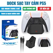 Dock Sạc Ps5 Đế Sạc Tay Cầm Dualsense Chính Hãng Dobe Phụ Kiện Tay Cầm Không Dây Ps5 Console