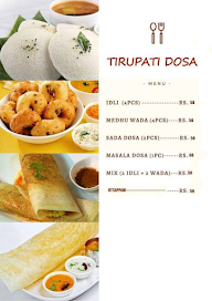 Tirupati Dosa menu 1