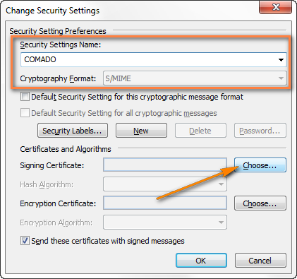 Add a signing certificate to your Outlook email