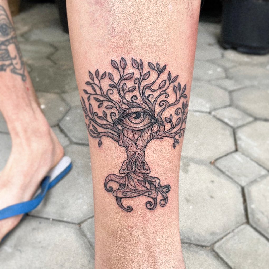 Eye Yggdrasil tattoo