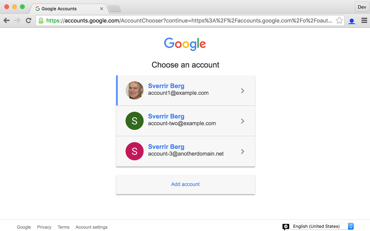 Google Account Chooser Preview image 1