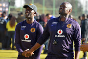 Kaizer Chiefs's head coach Steve Komphela (R) and his assistant Patrick Mabadi during the club's media day in Naturean, south of Johannesburg, on Tuesday 25 July 2017. 