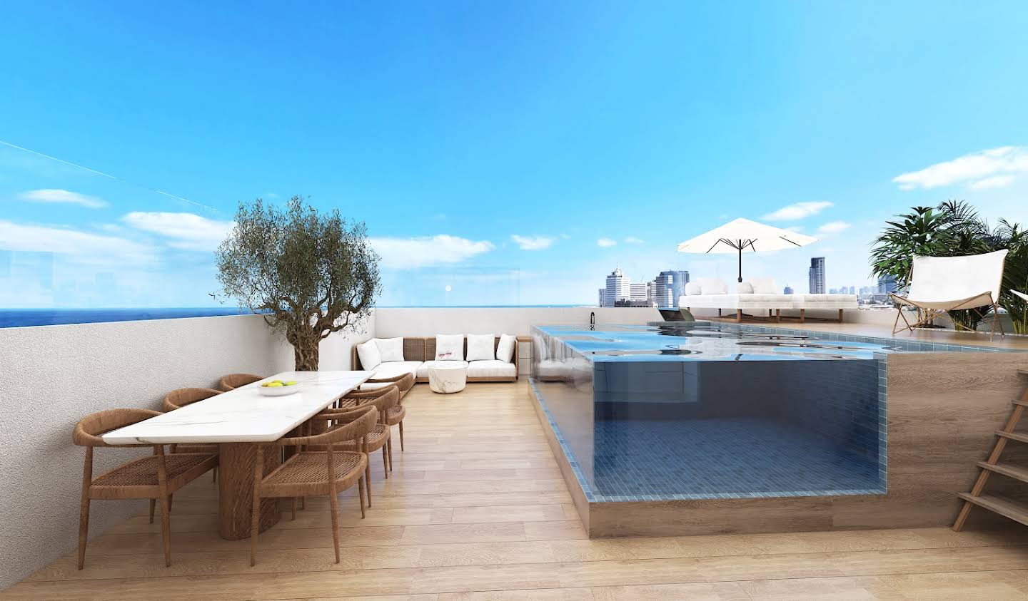 Appartement avec terrasse et piscine Tel-Aviv