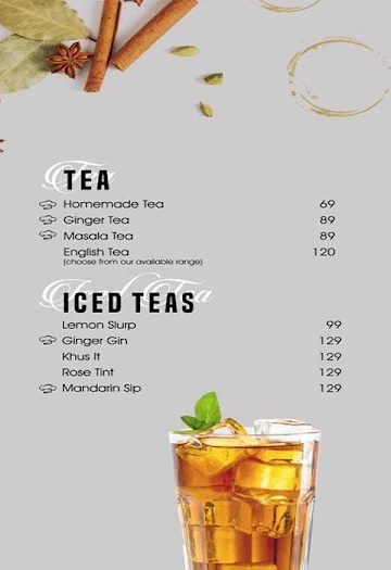 One Sip Down menu 