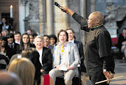 Hugh Masekela performing at the annual Commonwealth Day Observance Service at Westminster Abbey in London this week Picture: GETTY IMAGES