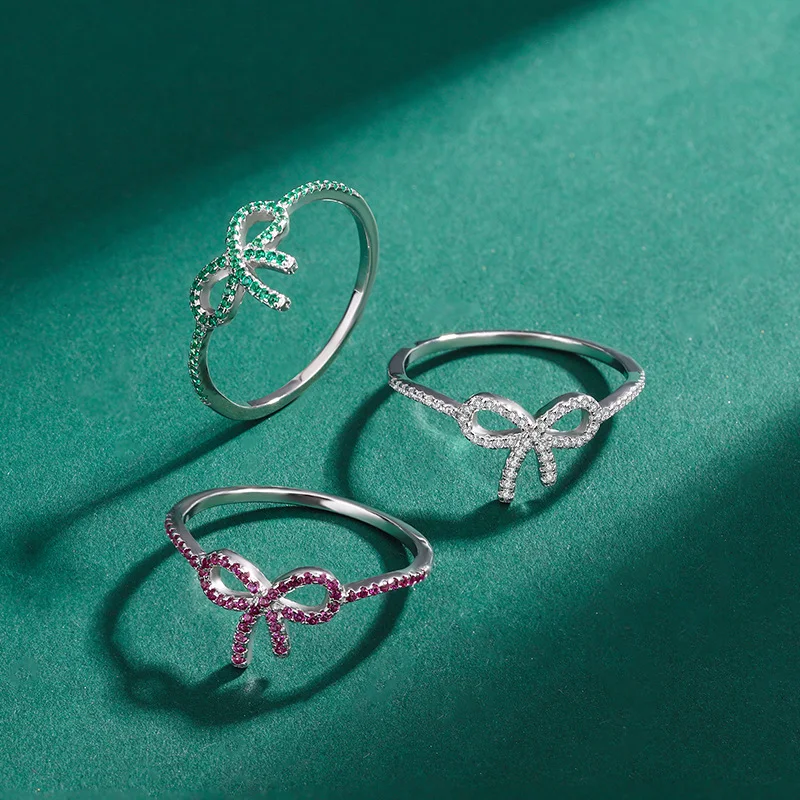Women's Special-Interest Design Bow Sterling Silver 925 Ring, a beautiful and elegant piece of jewelry for any occasion.