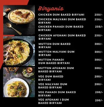 Biryani Baba menu 