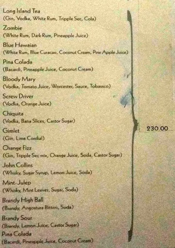 Salt & Pepper - The Central Court Hotel menu 