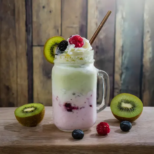 Kiwi Mixed Berry Shake [450 Ml, Mason Jar]