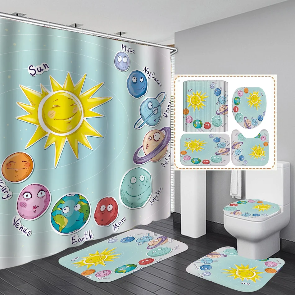 Baskılı su geçirmez polyester banyo duş perdesi, suya dayanıklı, kolay temizlenir, banyonuza şıklık katın ve koruyun.