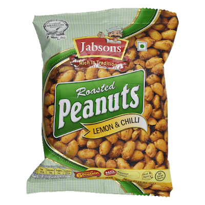 Jabsons Roasted Peanuts Lemon & Chilly Flavour - 140 gm