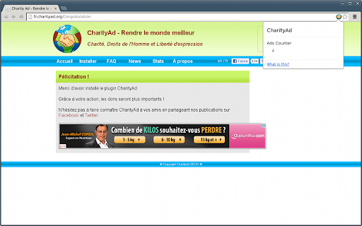 CharityAd chrome extension