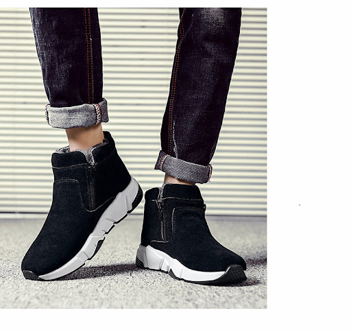Title 5, Winter New Mens Suede Leather And Cotton Casua...