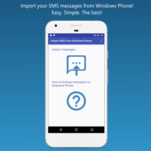 Screenshot Import SMS from Windows Phone