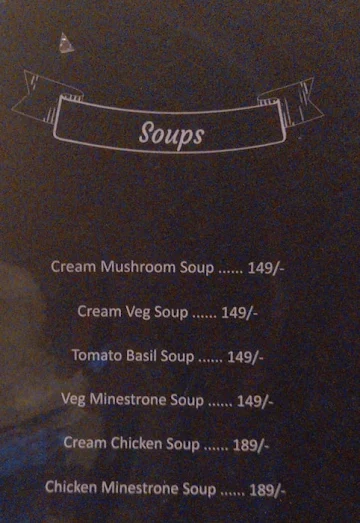 GT Cafe menu 